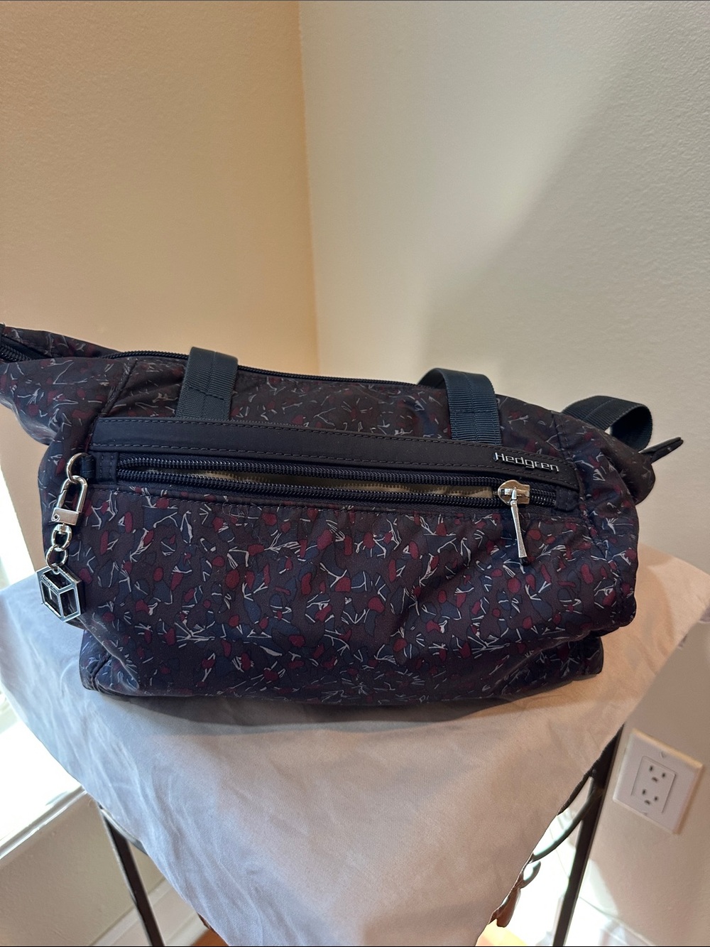 Deep blue Patterned Crossbody Bag